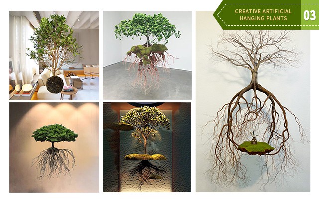 Creative Artificial hanging plants